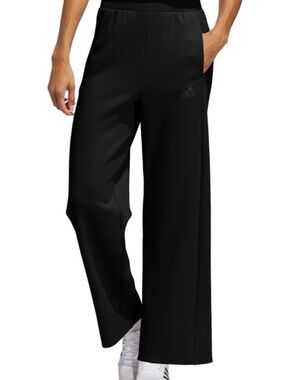 Adidas Womens BNWT Athletic Black Wide-Leg Athletic Pants Large